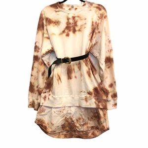 Tye Dye Crew neck sweatshirt dress